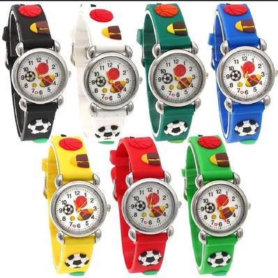 Cute Cartoon Sports Watch for Kids – Football Design, Soft Silicone Strap