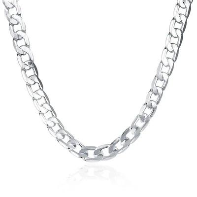 Cuban Stainless Steel Chain Necklace for Boys – Stylish Silver Link Chain for Men & Teens