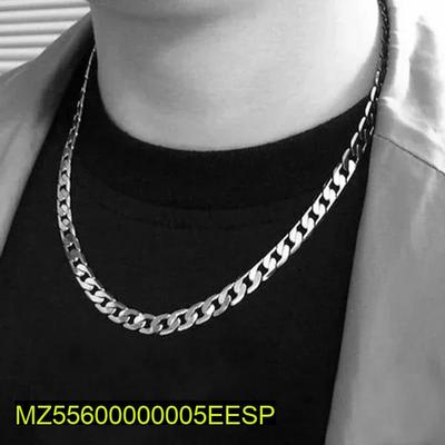 Cuban Stainless Steel Chain Necklace for Boys – Stylish Silver Link Chain for Men & Teens